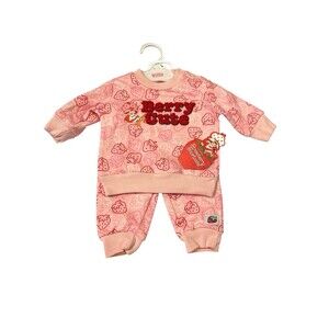 Strawberry Shortcake Baby Girls 2 pc Sweatshirt & Jogger Set Pink 3M Berry Cute